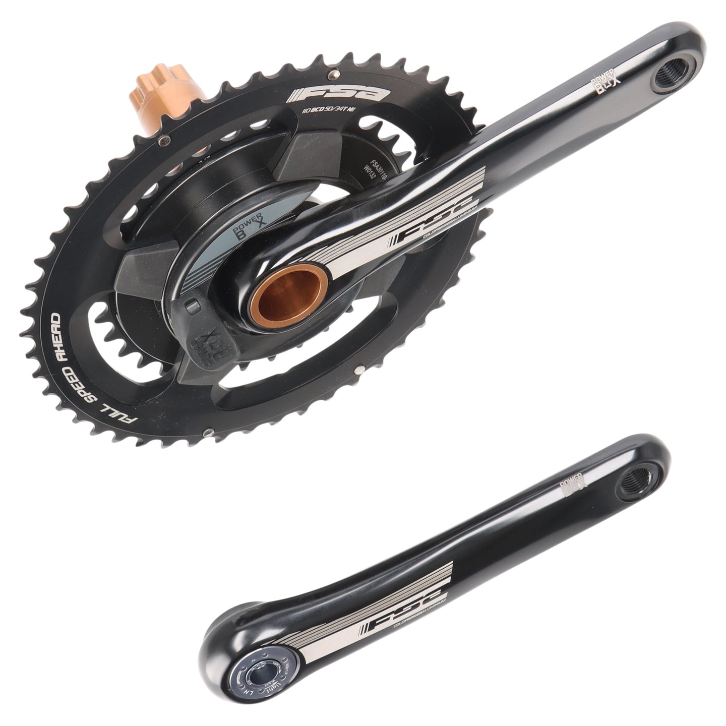 FSA PowerBox Powermeter Kurbel 170 mm | 50/34 Zähne | BB386EVO | 110 BCD | 11-fach