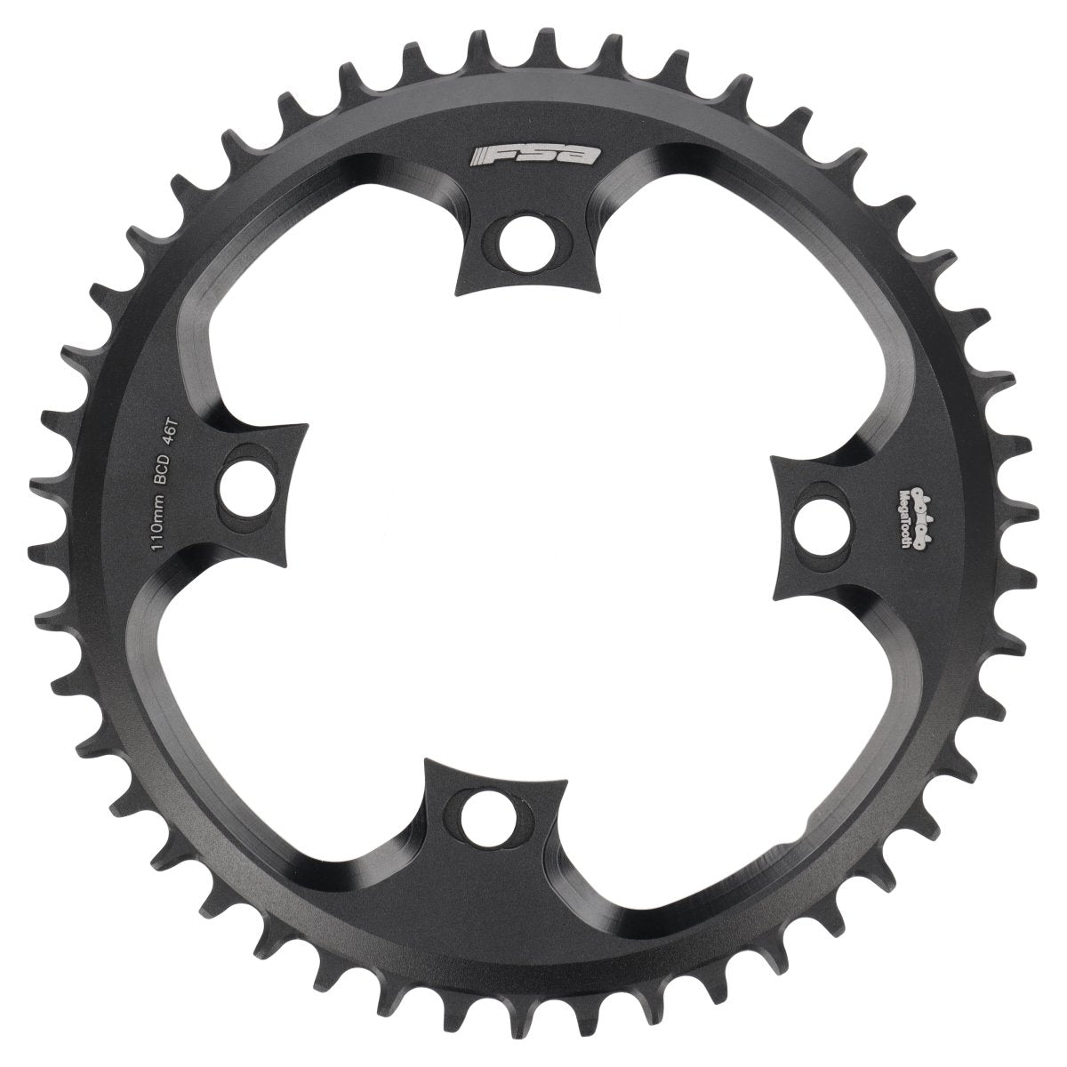 FSA Megatooth Kettenblatt | 46 Zähne | 1x11-fach | 110 mm BCD 4-Loch | Schwarz - RAAAD.de
