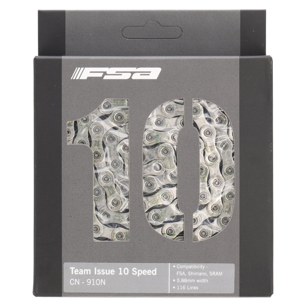 FSA Team Issue CN-910N Fahrradkette | 10-fach | 116 Glieder | Shimano / SRAM / FSA | Road & MTB - RAAAD.de
