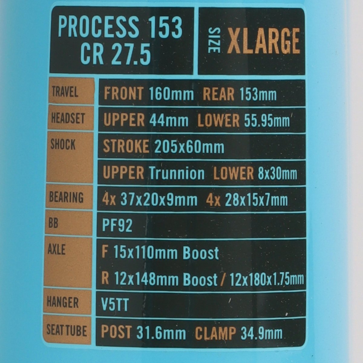 Kona Process 153 CR/DL Rahmen 27.5" | Modell 2018 | Carbon - RAAAD.de
