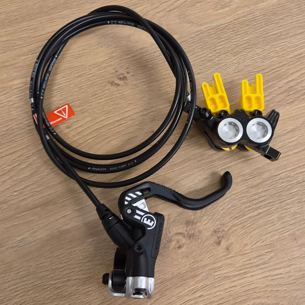 Magura MT5 eSTOP Scheibenbremse hinten | 4-Kolben | 2150 mm Leitung | Shiftmix 4 (Shimano I-Spec EV) | schwarz/silber | E-MTB - RAAAD.de